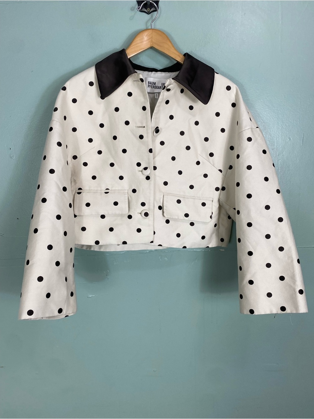 Baum und Pferdgarten Bebeth Jacket Polka Dot Brown Ivory Size 38 Or US 6 - Picture 2 of 8